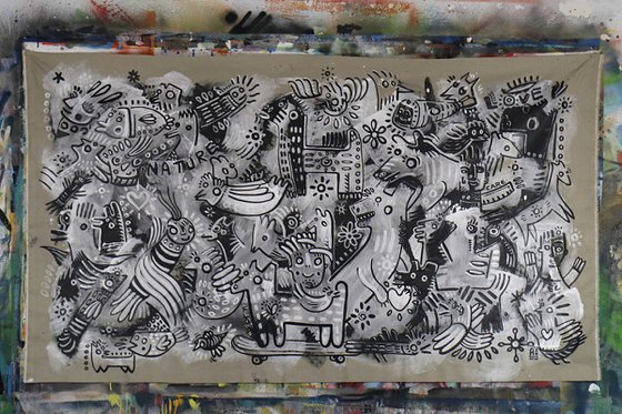 LOVE NATURE / VEGAN, care, flow, fly... 120x210cm