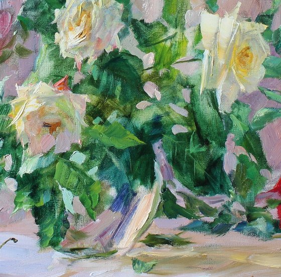 Still life with roses