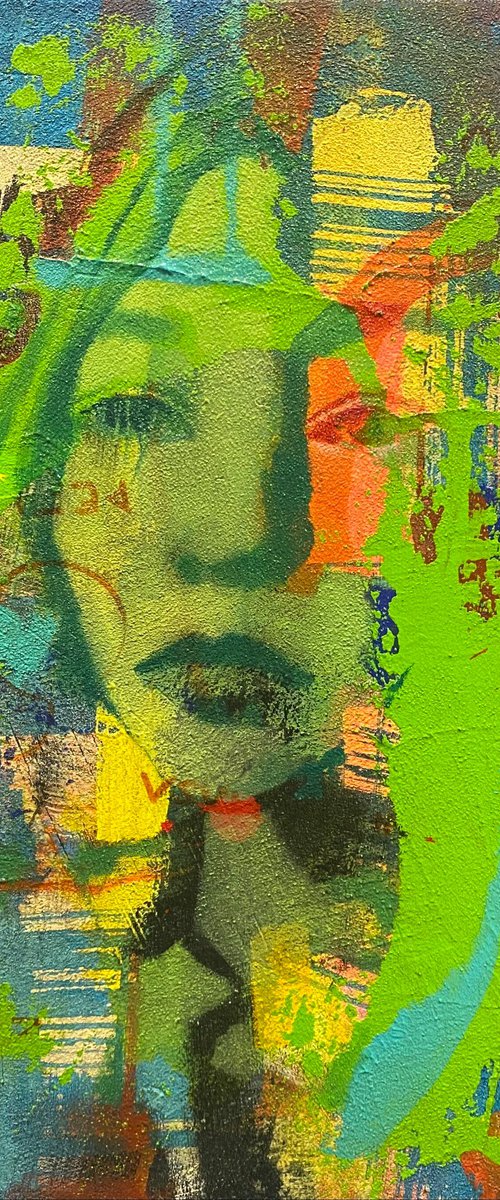 Face on the old wall by Peter Jakab Szőke