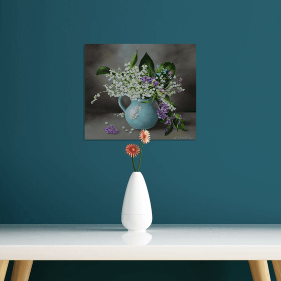 Lilies of The Valley Painting