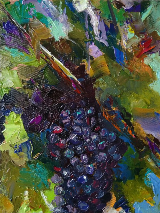 Grapes  (40x50cm, oil painting, ready to hang)
