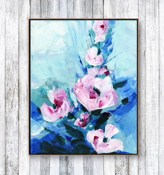 Pink Lovelies - Floral Painting by Kathy Morton Stanion