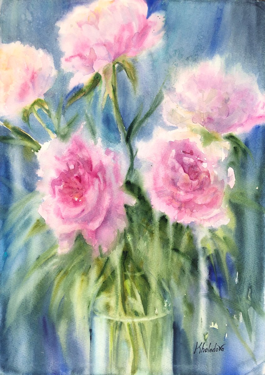 Peonies from my garden by Olga Kholodova