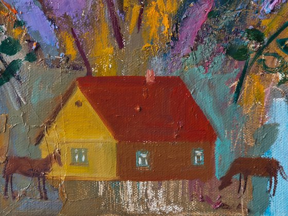 House under the lilac tree