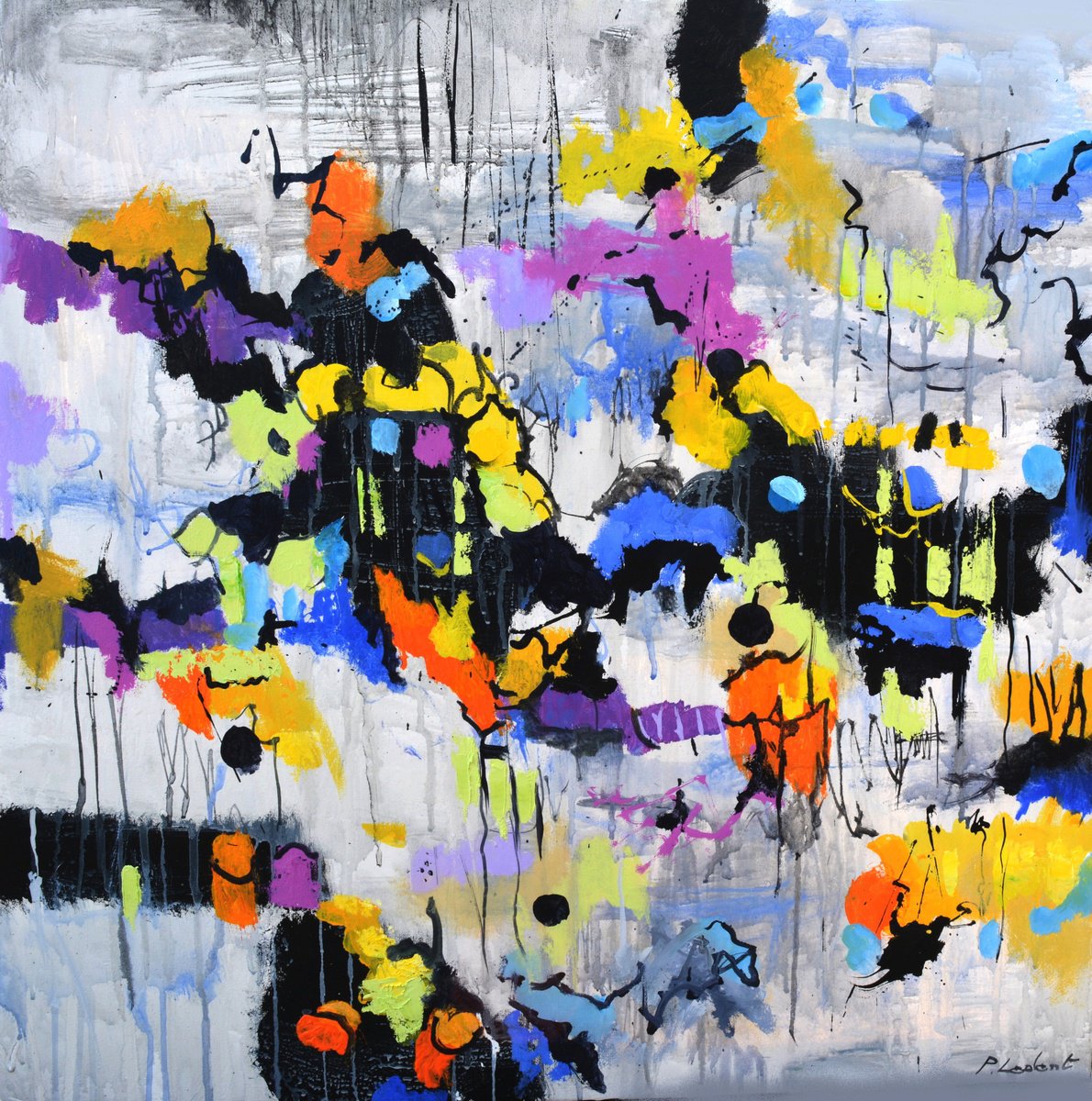 Colourful Optimism By Pol Henry Ledent, 28 X 28, Artwork For Sale On Artfinder