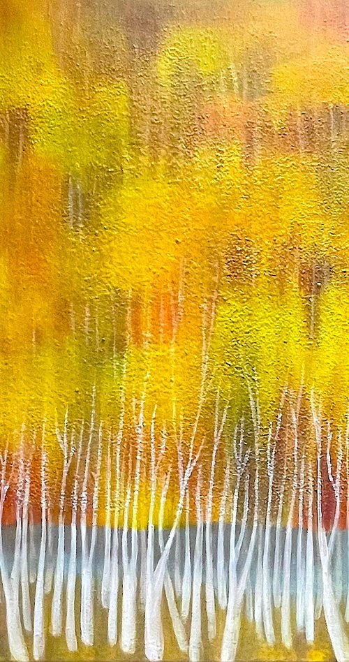 The Golden Forest Curtain by Oksana Vasylyeva