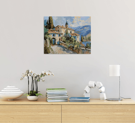 Tuscan villa on the lake.