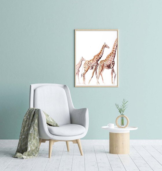 Giraffe Painting “Follow the leader"