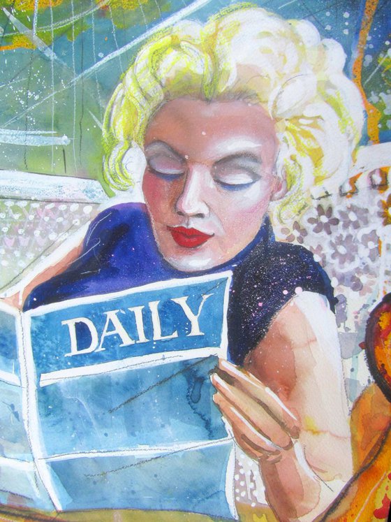 Marilyn Monroe reading