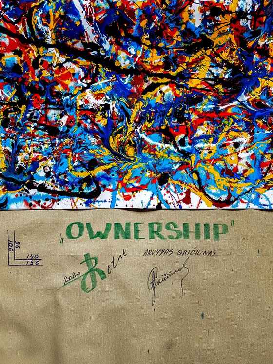 - Ownership - Style of JACKSON POLLOCK. Abstract Expressionism Painting.