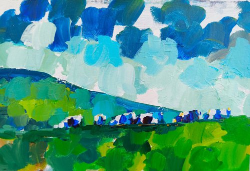 Cows on a hill by Artstuff