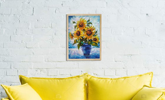 Still life wth sunflowers.