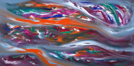 Orange feelings, 120x60 cm