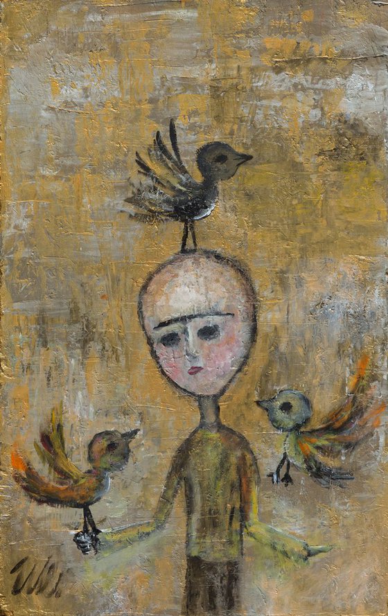 St. Francis of Assisi as a child with birds