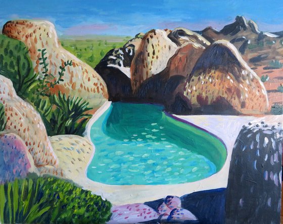 desert pool scene