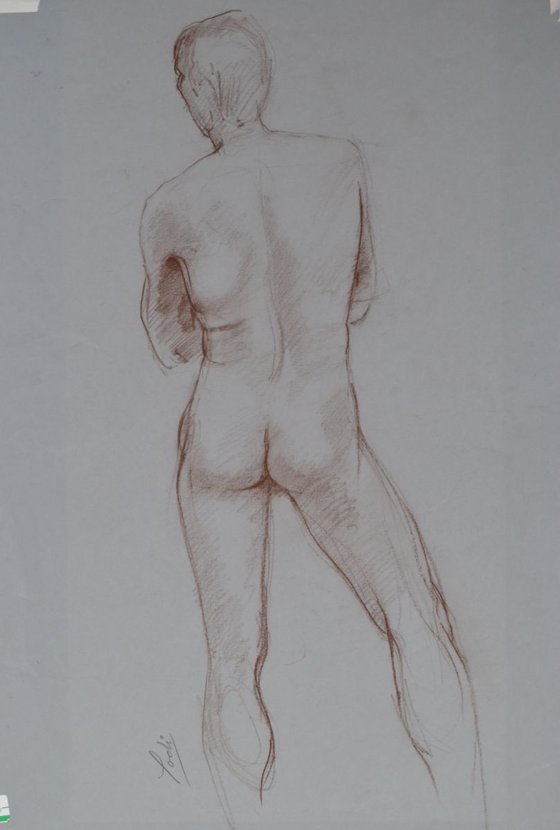 MALE NUDE STANDING - LIFE STUDY