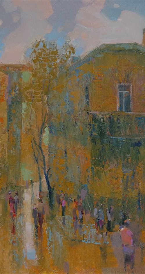 Yerevan City- Armenia, Original oil Painting, One of a kind, Signed, Handmade art. by Vahe Yeremyan
