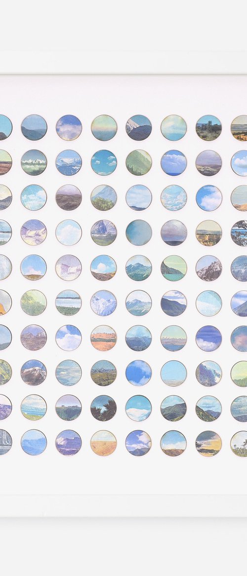 Landscape dots collage by Amelia Coward