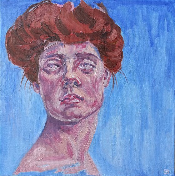 Dona. Human oil portrait 20x20cm