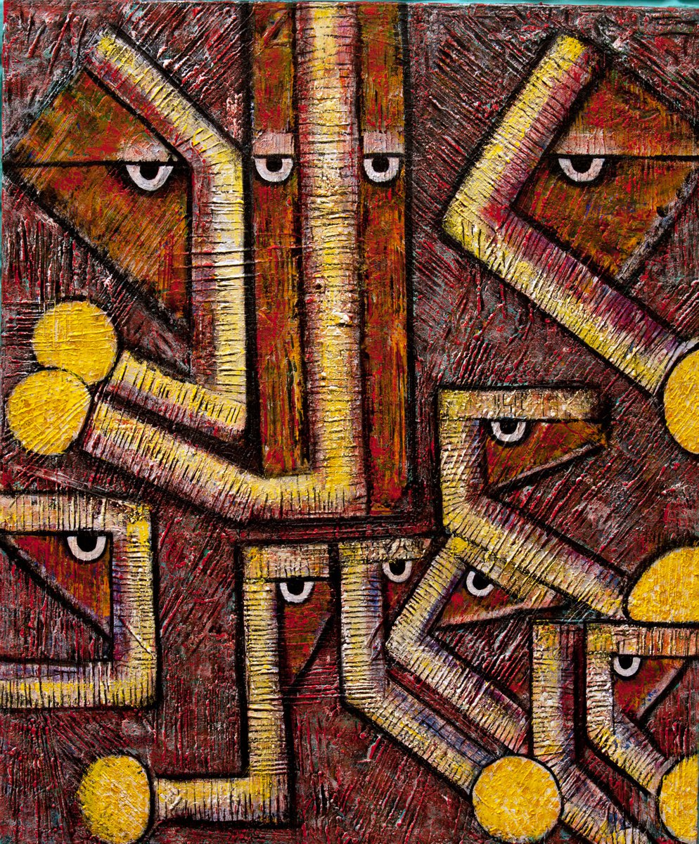 Acrylic abstract -1 by Arati Mishra