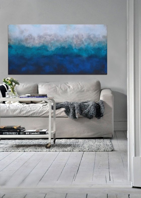 seascaping blue (140 x 70 cm)