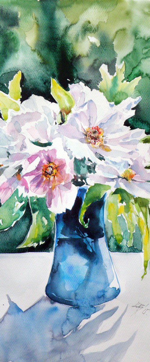 Still life with flowers by Kovács Anna Brigitta
