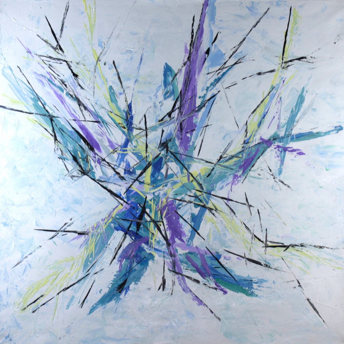 Abstract Acrylic Painting By Alessandro Butera, 41 X 41, Surreal 6, Original Artwork