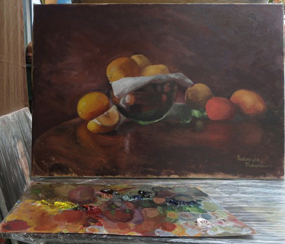 Still life with lemons