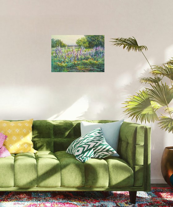 Evening garden. Mom's Flowers