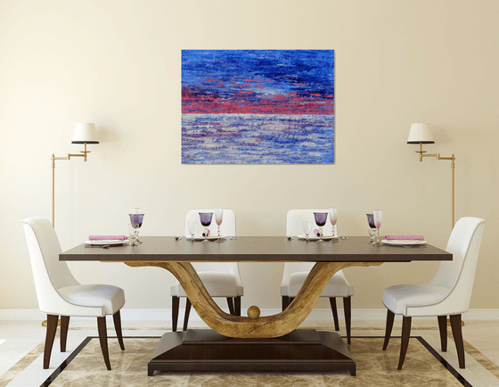 Makgadikgadi Sunset-Large ( 40" x 30" - 102cm x 76cm) painting