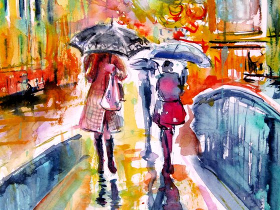 Rain in the city