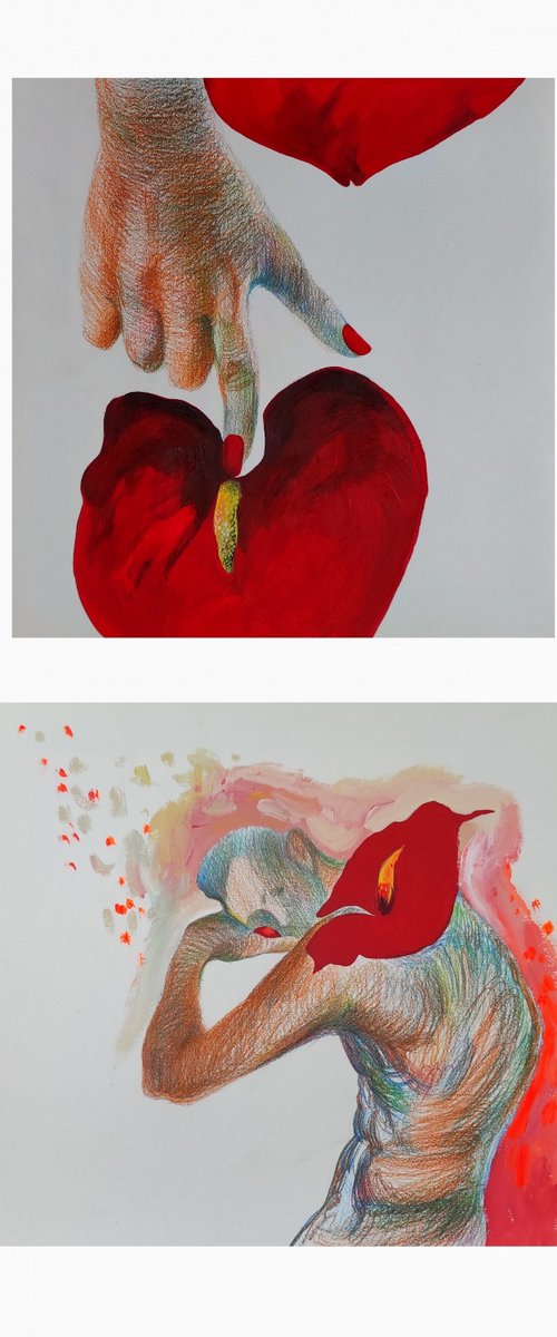 Feeling Your Presence. Diptych by Tetiana Borys