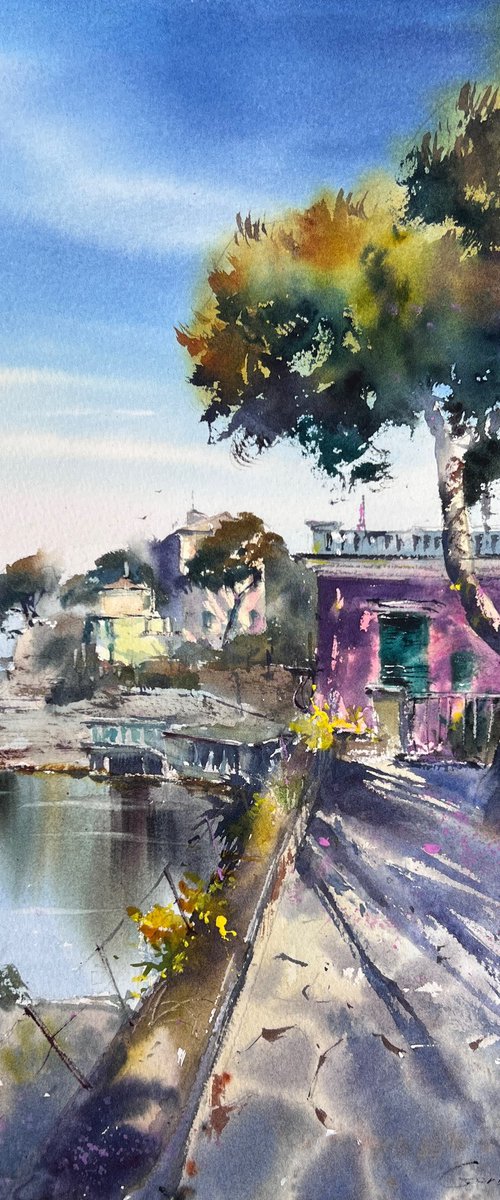 Blue Italian Morning. Liguria by Eugenia Gorbacheva