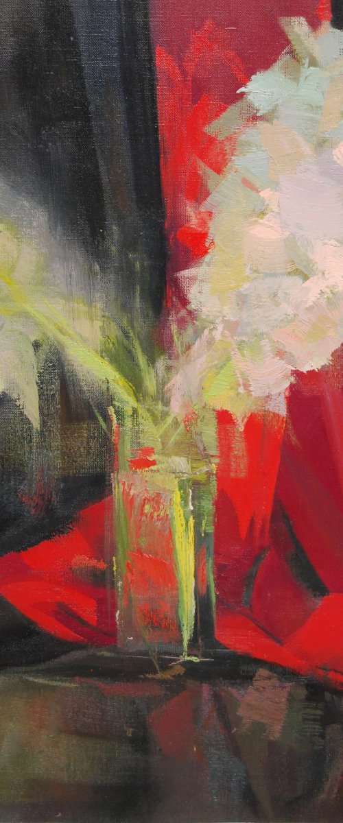 Abstract floral painting "Wing" by Yuri Pysar