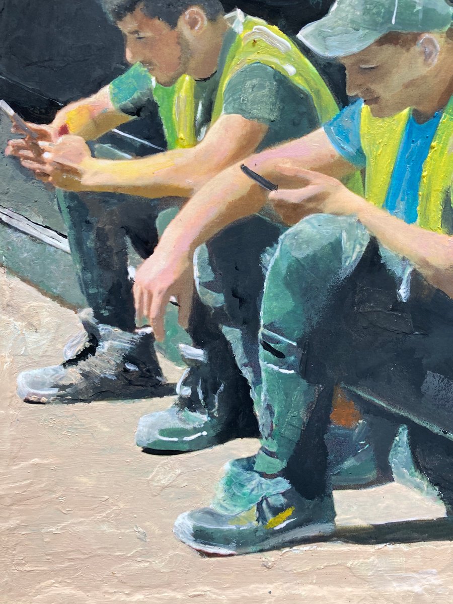 Photorealistic Portrait Acrylic Painting By Andrew Reid Wildman, 10 X 12, What