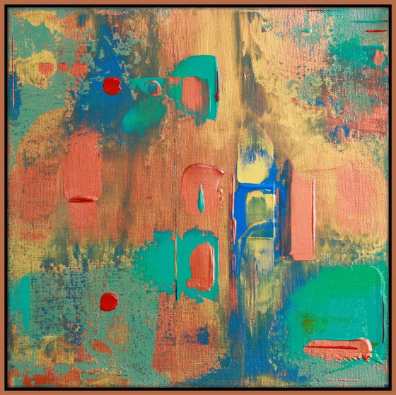 Little Teal Copper Abstract Concept 2