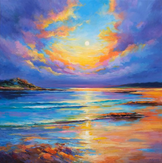 Vibrant Sunset Seascape