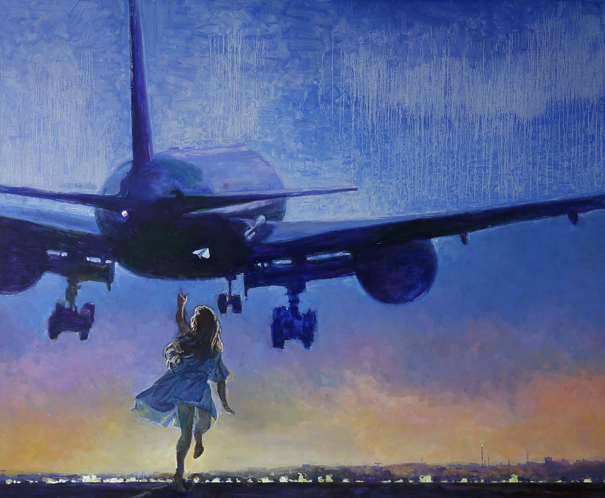 Urban And Pop Oil Painting , Flight To The Sky By Anatolii Varvarov, 47 X 39, Artwork For Sale On Artfinder