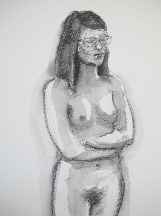 Standing female nude