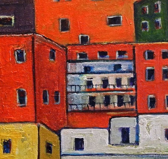 Guanajuato Houses - Mexico - 48x36