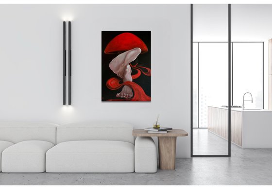 Lady in a red hat