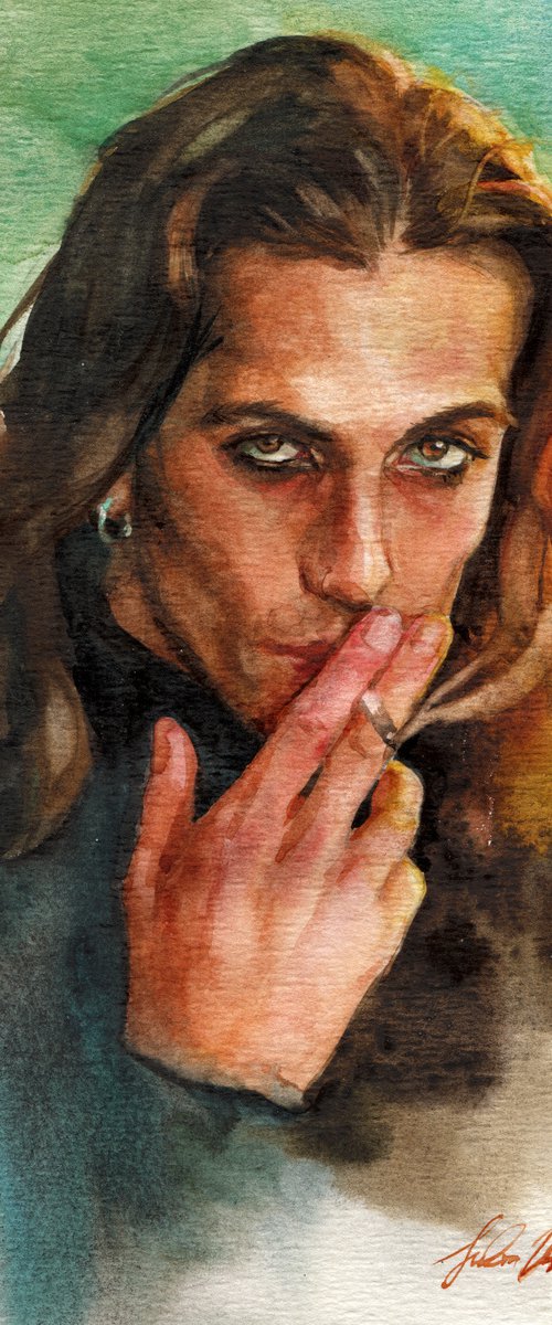 Portrait of Damiano David Maneskin Ykaar by Julia Ustinovich