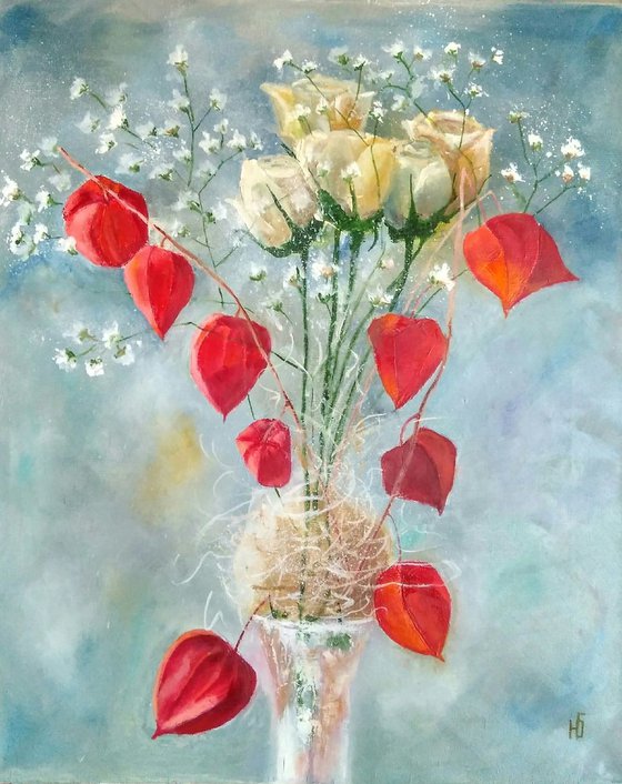 Winter bouquet, 45x55 cm.