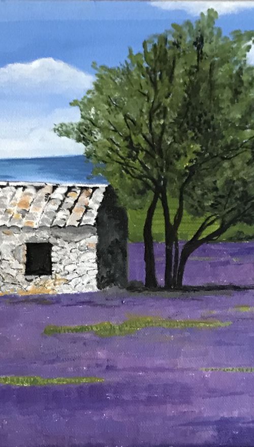 OLD LAVENDER COTTAGE by MAGGIE  JUKES