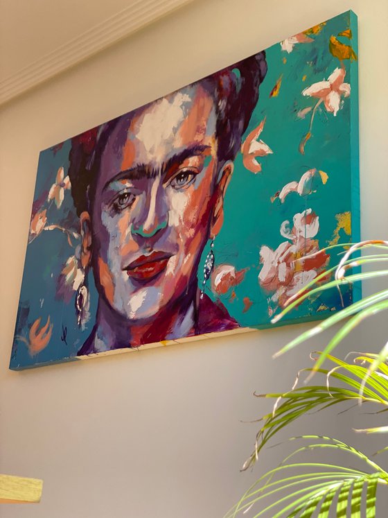 Frida Kahlo Portrait 130x81cm acrylic on canvas