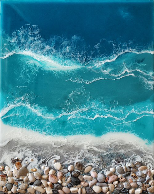 Memory of the Mediterranean - original seascape 3d artwork by Delnara El