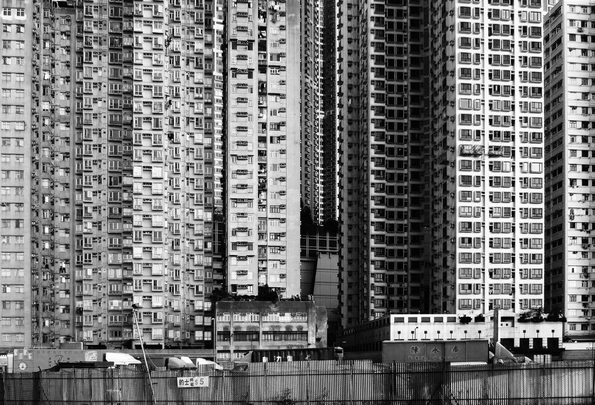 Geometric Cityscapes Photograph By Serge Horta, 24 X 17", Kennedy Town, Original Artwork