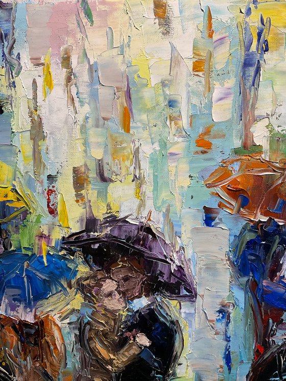 Umbrellas. Tango under the rain