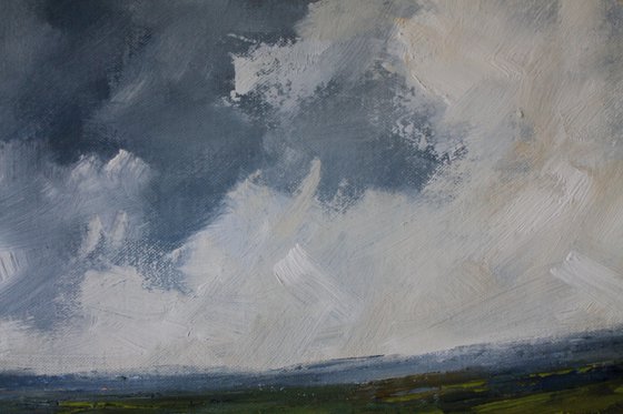 Clouds moving in, Irish landscape