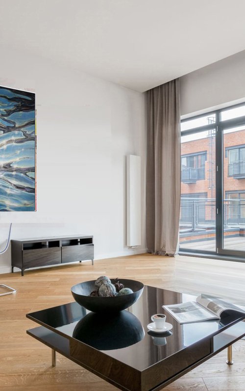 Waves3 35x48 in by Vishalandra Dakur